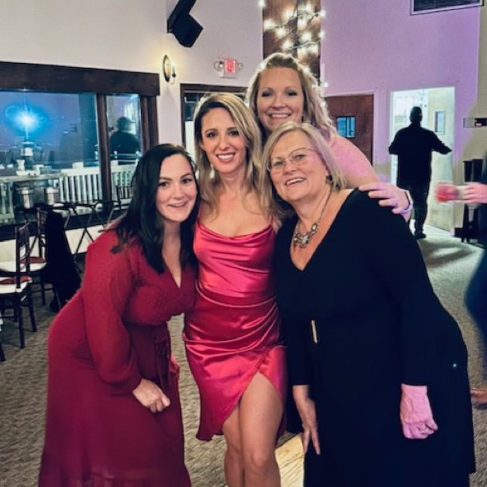Pink satin mini dress